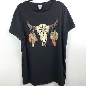 Lularoe steer liv tee cow boho southwestern 2xl